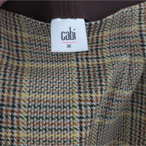 Cabi Pastime Houndstooth Plaid Skirt Above Knee Asymmetrical Hem Pockets NWT - Picture 9 of 15